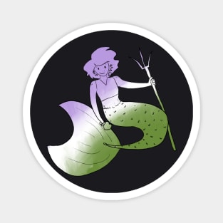 Genderqueer mermaid Magnet